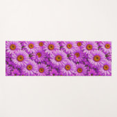 濃エレガント色ピンク色マゼンタフローラデイジー ヨガマット (正面(横))