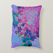 濃エレガント色ブルーとマゼンタライムライトアジサイ アクセントクッション (裏面(縦))
