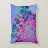 濃エレガント色ブルーとマゼンタライムライトアジサイ アクセントクッション (正面(垂直))