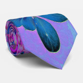濃エレガント色ブルーとマゼンタライムライトアジサイ ネクタイ (ロール)