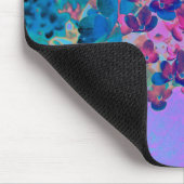 濃エレガント色ブルーとマゼンタライムライトアジサイ マウスパッド (コーナー)