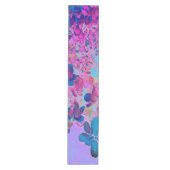 濃エレガント色ブルーとマゼンタライムライトアジサイ ミディアムテーブルランナー (正面)