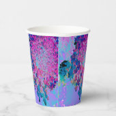 濃エレガント色ブルーとマゼンタライムライトアジサイ 紙コップ (右)