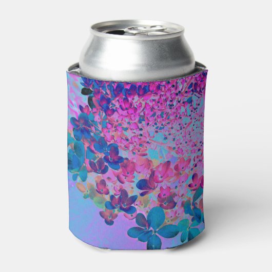 濃エレガント色ブルーとマゼンタライムライトアジサイ 缶クーラー (缶正面)