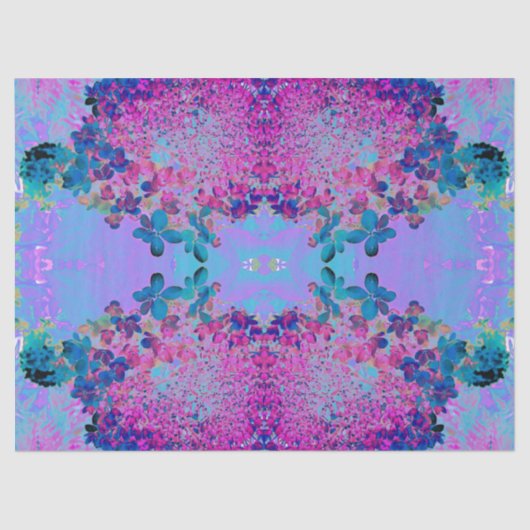 濃エレガント色ブルーとマゼンタライムライトアジサイ 薄葉紙 (正面)