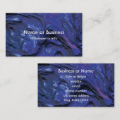 濃カラフルいテクスチ絵を描ューの紫色の青 名刺 (正面/裏面)