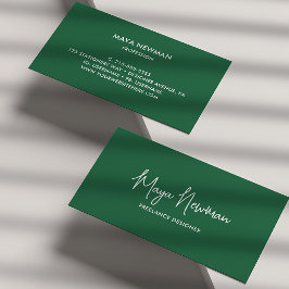 濃シンプル緑の署名名プロフェッショナル 名刺
