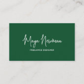 濃シンプル緑の署名名プロフェッショナル 名刺 (正面)