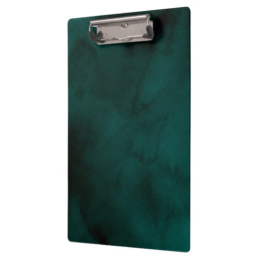 濃パーソナライズされた緑の水彩画 クリップボード (左)