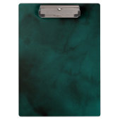 濃パーソナライズされた緑の水彩画 クリップボード (正面)