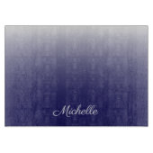 濃パーソナライズされた色グラデーションネイビー カッティングボード (正面)