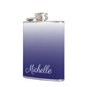 濃パーソナライズされた色グラデーションネイビー フラスク (左)