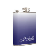 濃パーソナライズされた色グラデーションネイビー フラスク (右)