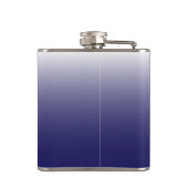 濃パーソナライズされた色グラデーションネイビー フラスク (裏面)