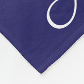 濃パーソナライズされた色グラデーションネイビー フリースブランケット (角)