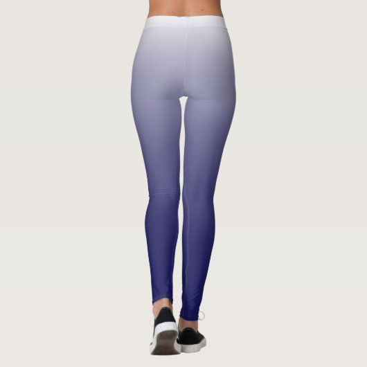 濃パーソナライズされた色グラデーションネイビー レギンス (裏面)