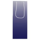 濃パーソナライズされた色グラデーションネイビー ワインギフトバッグ (正面)