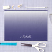 濃パーソナライズされた色グラデーションネイビー 薄葉紙 (クラフト)