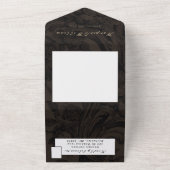 濃ビクトリアン茶結婚封筒 オールインワン招待状 (外側)