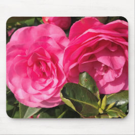 濃ピンクの椿の花 マウスパッド