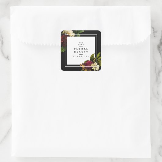 濃モダンいムーディ植物園 スクエアシール (バッグ)