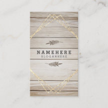 濃モダンい木の縦型名刺