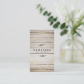 濃モダンい木の縦型名刺 名刺 (スタンド正面)