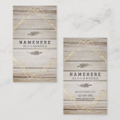 濃モダンい木の縦型名刺 名刺 (正面/裏面)