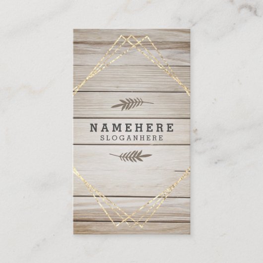 濃モダンい木の縦型名刺 名刺 (正面)
