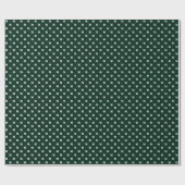 濃モダン緑モノグカスタムラムイニシャルパターン ラッピングペーパー (フラット)