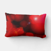 濃モダン色の赤抽象芸術 ランバークッション (裏面)