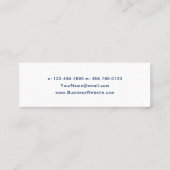 濃モダン色ネイビーブルー水彩洗剤 スキニー名刺 (裏面)