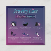 濃モダン色ピンク青グラデーションジュエリーガイ気にド エンクロージャーカード (正面)