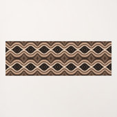 濃ユニーク褐色パターン ヨガマット (裏面(横))
