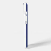 濃伝統的色の青と白のストライプモノグラム Case-Mate iPhoneケース (裏面 / 左)