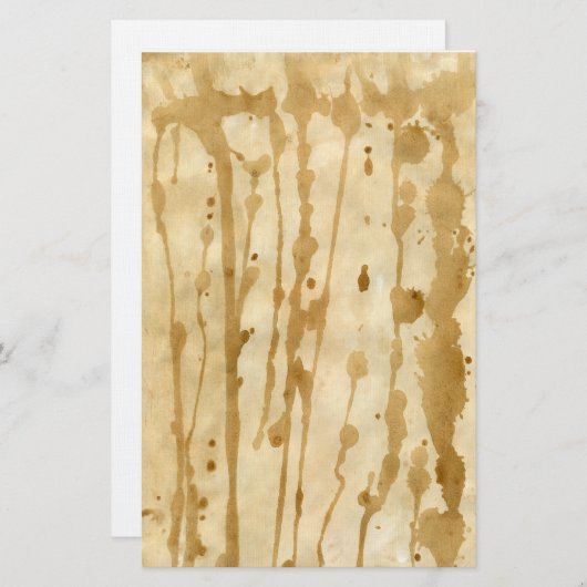 濃厚なコーヒーの汚れた羊皮紙 便箋 (正面/裏面)