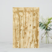 濃厚なコーヒーの汚れた羊皮紙 便箋 (スタンド正面)