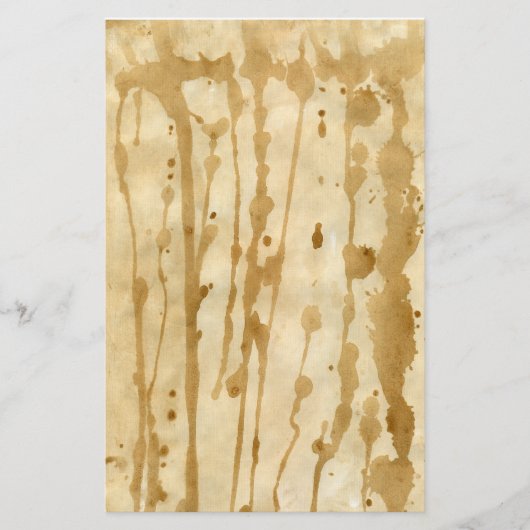 濃厚なコーヒーの汚れた羊皮紙 便箋 (正面)