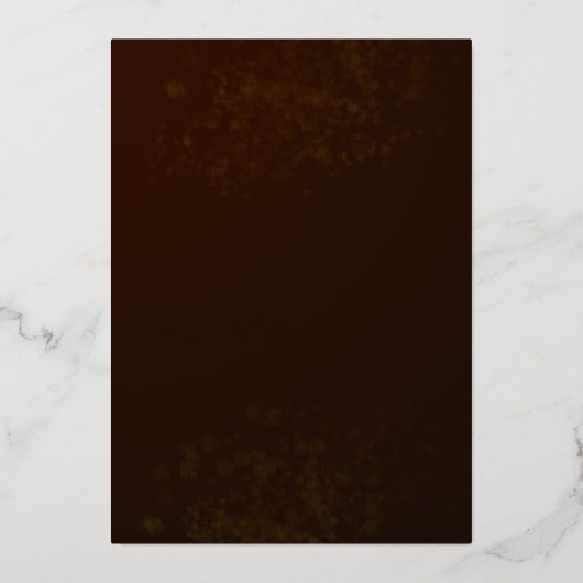 濃厚なダークチョコレートブラウンフローラ裏打ち結婚の 箔招待状 (裏面)