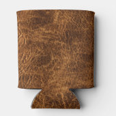 濃厚なダークブラウン革 缶クーラー (裏面)