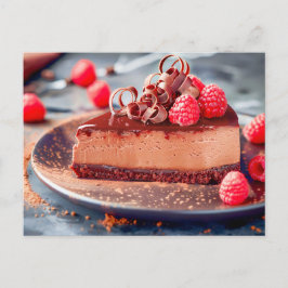 濃厚なチョコレートが入ったクリーミーなチーズケーキ シーズンポストカード