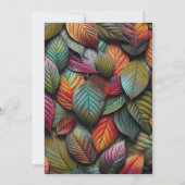 濃密なオーバーラップする秋の落ち葉感謝祭 招待状 (裏面)