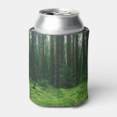 濃密な夏の森：風景のパノラマ。 缶クーラー (缶正面)
