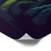 濃密な森の中のピクセル・アニメ・ガール ポスター (角)