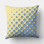 濃度レギュラー ブルーイエロー ハーフトーン ドット クッション (裏面)