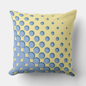 濃度レギュラー ブルーイエロー ハーフトーン ドット クッション (正面)