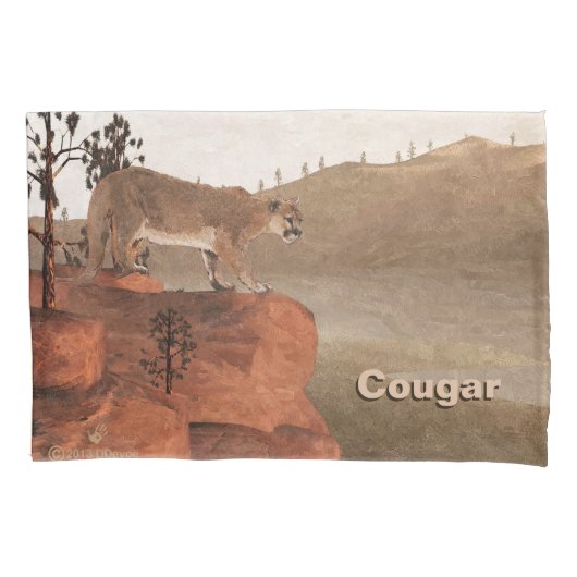 濃度 – クーガー 枕カバー (正面)