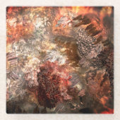 濃淡のある結晶の素朴層 ガラスコースター (正面)