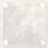 濃淡のある結晶の素朴層 ガラスコースター (裏面)