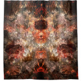 濃淡のある結晶の素朴層 シャワーカーテン (正面)